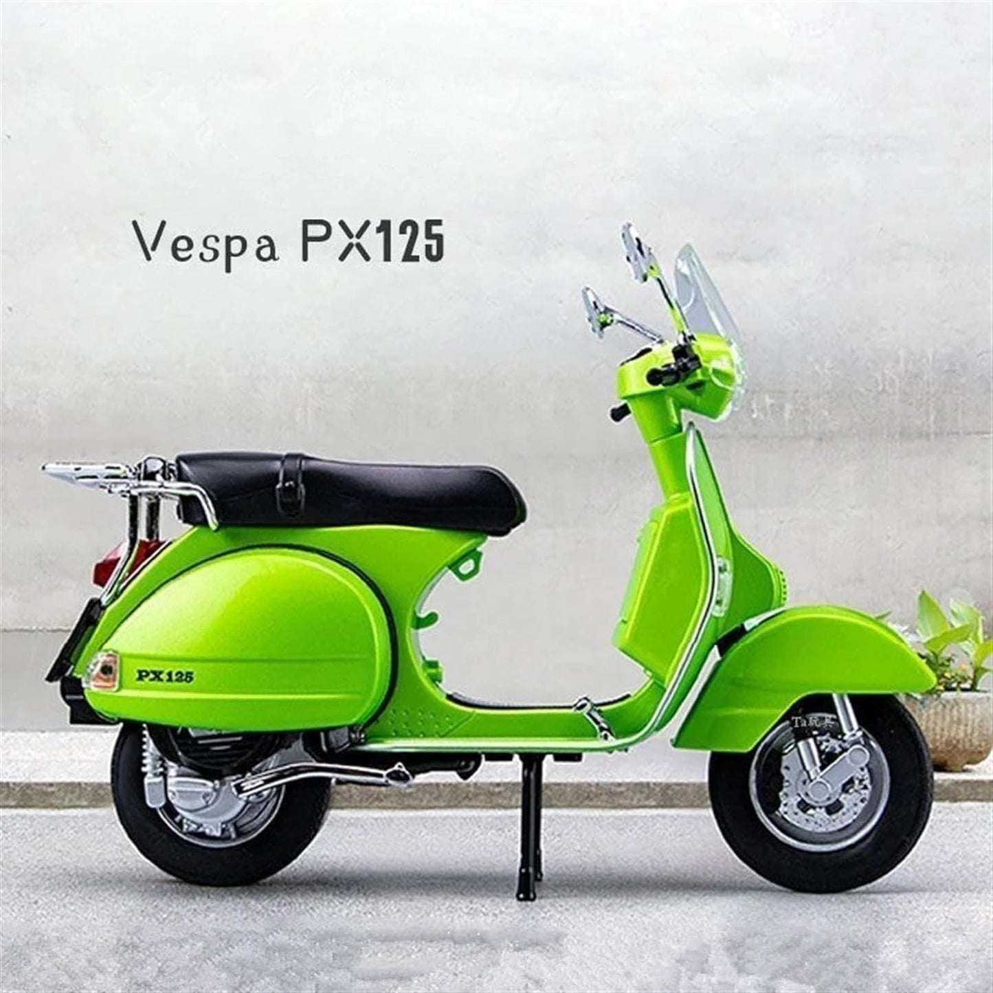 PX125 1:10 Scooter Model with Sound and Light Front-wheel Steering Ornament Decorate Metal Model Motorcycle Alloy Model