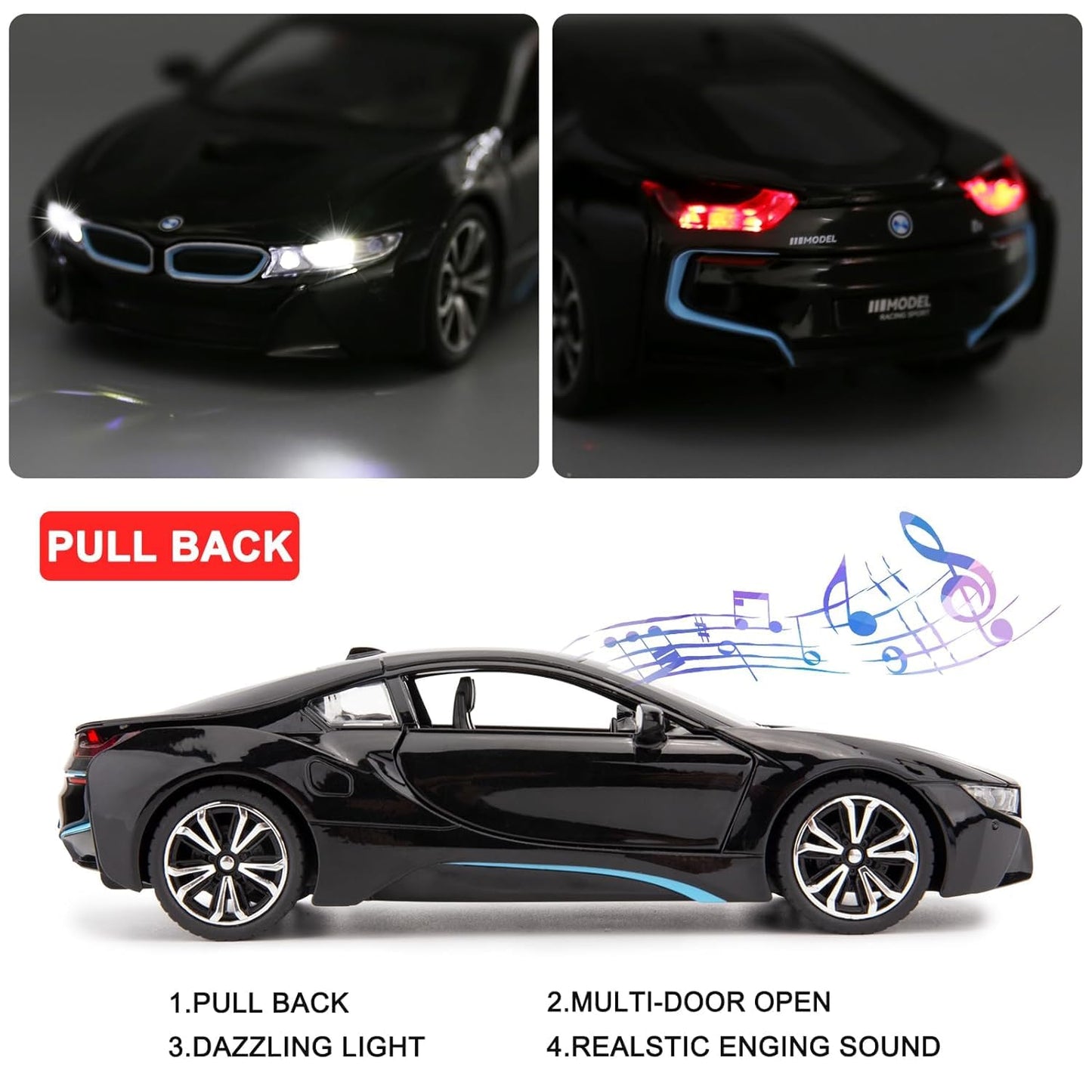 Bmw I8 1:18 Diecast Scale Model Car