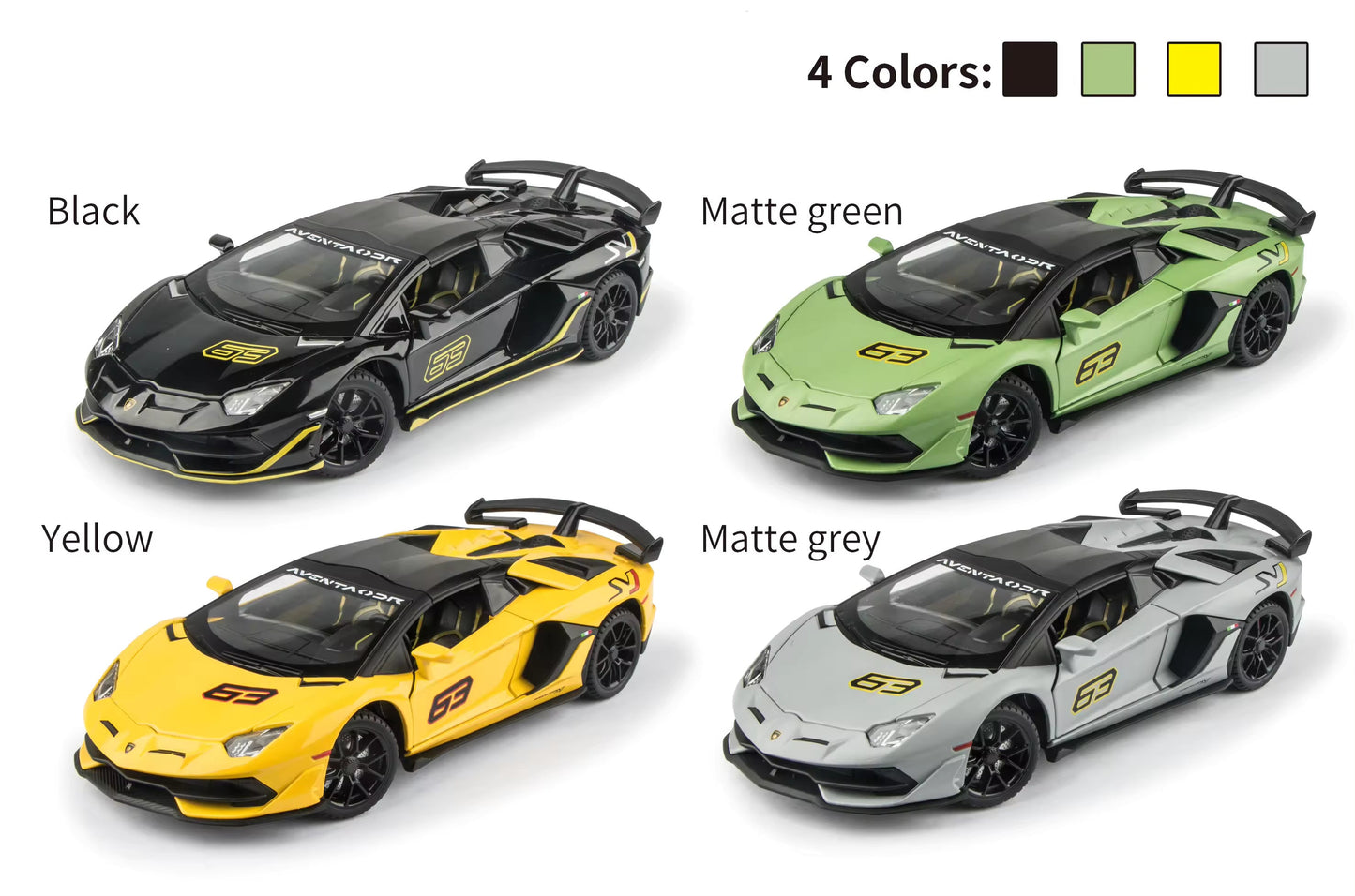 Lamborghini Svj-63 1:18 Diecast Scale Model Car