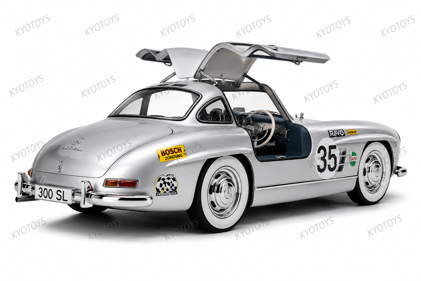 Red Mercedes-Benz 300SL Sports 1:18 Diecast Scale Model Car - Big Size