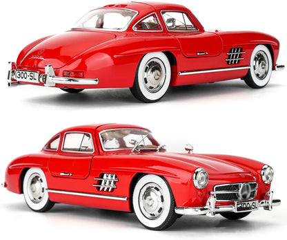 Red Mercedes-Benz 300SL Sports 1:18 Diecast Scale Model Car - Big Size