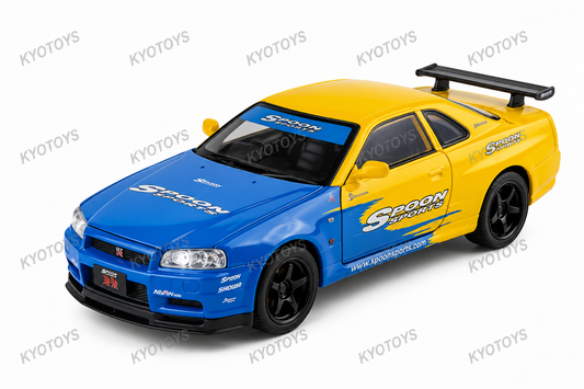 Nissan Skyline GT-R R34 Sport Racing 1:18 Diecast Scale Model Car