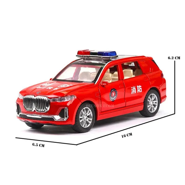 BMW X7 police vehicle 1:24 Diecast Scale Model Car