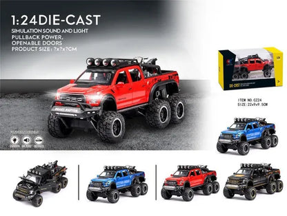 Ford F-150 Raptor 6X6 pickup truck 1:18 Diecast Scale Model