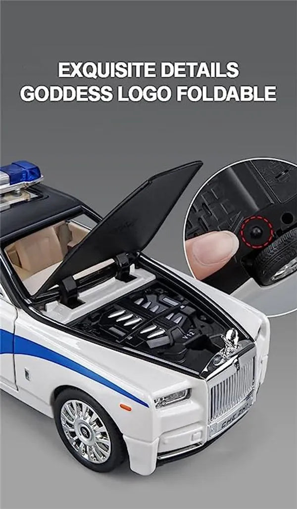 Rolls-royce Phantom Police 1:18 Diecast Scale Model Car