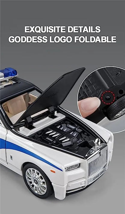 Rolls-royce Phantom Police 1:18 Diecast Scale Model Car