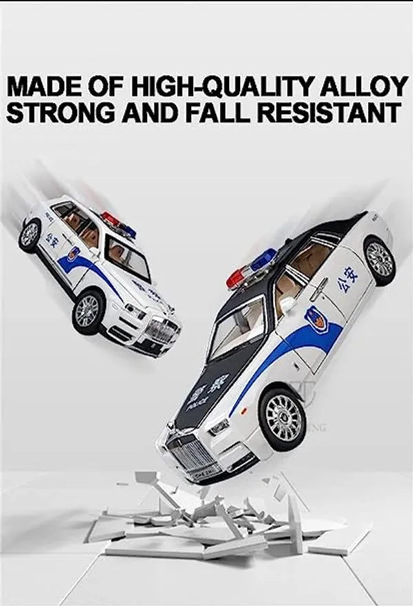 Rolls-royce Phantom Police 1:18 Diecast Scale Model Car