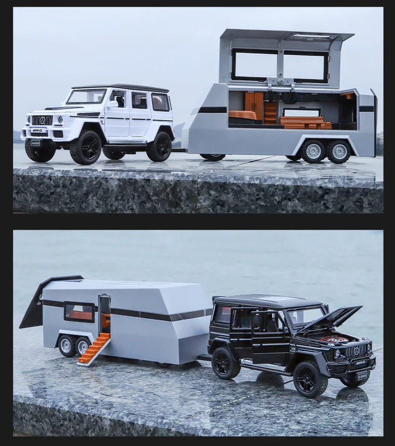 Mercedes-benz G63 Pick-up Trailer 1:18 Diecast Scale Model Car