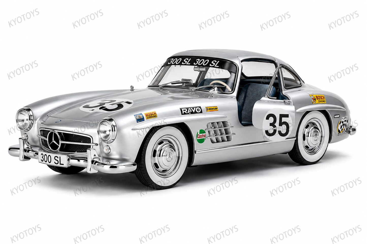 Red Mercedes-Benz 300SL Sports 1:18 Diecast Scale Model Car - Big Size