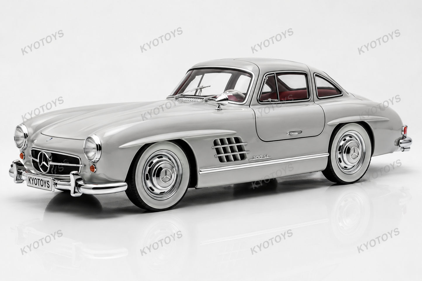1954 Mercedes-Benz 300SL Vintage 1:18 Diecast Scale Model Car - Big Size
