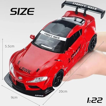 Toyota Supra Gr Lbwk 1:18 Diecast Scale Model Car - Big Size