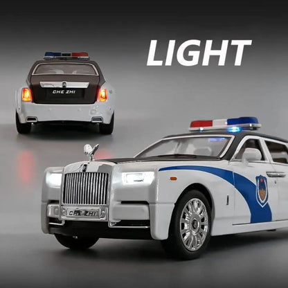 Rolls-royce Phantom Police 1:18 Diecast Scale Model Car