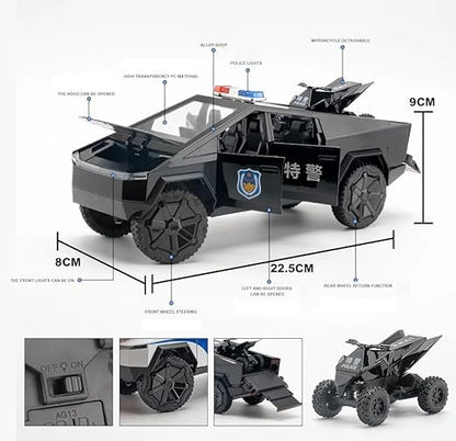 Tesla Cyber Police Truck 1:18 Diecast Scale Model Car