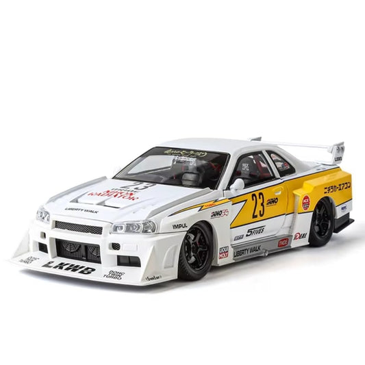 Nissan LBWK GTR R34 1:18 Diecast Scale Model Car