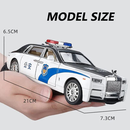 Rolls-royce Phantom Police 1:18 Diecast Scale Model Car