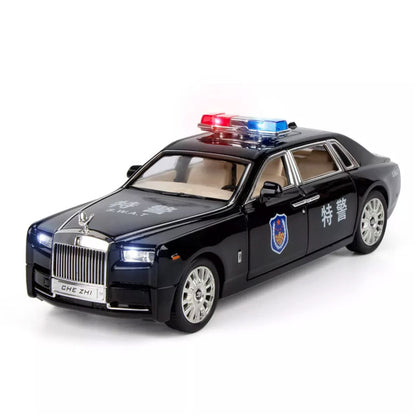Rolls-royce Phantom Police 1:18 Diecast Scale Model Car