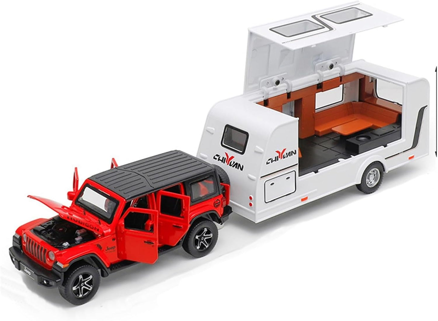 Jeep Rubicon Trailer 1:24 Diecast Scale Model Car