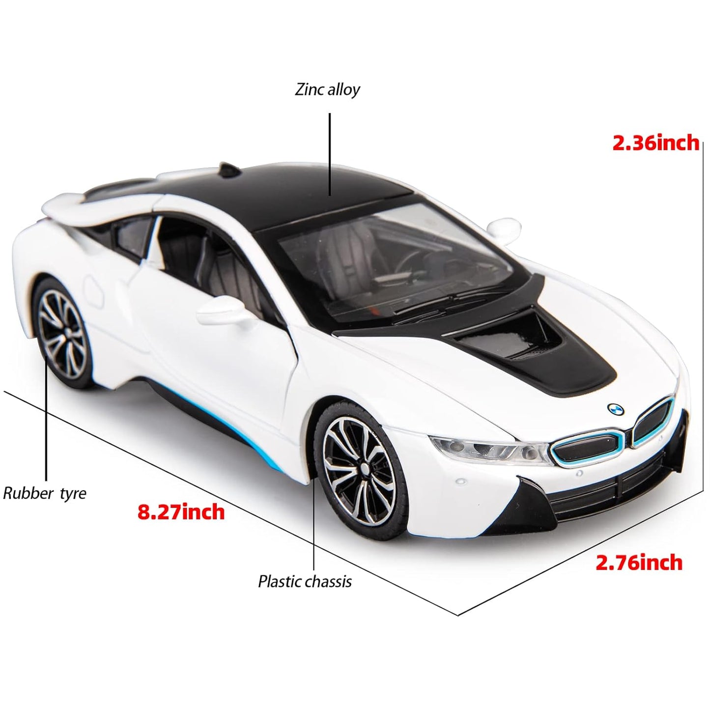 Bmw I8 1:18 Diecast Scale Model Car