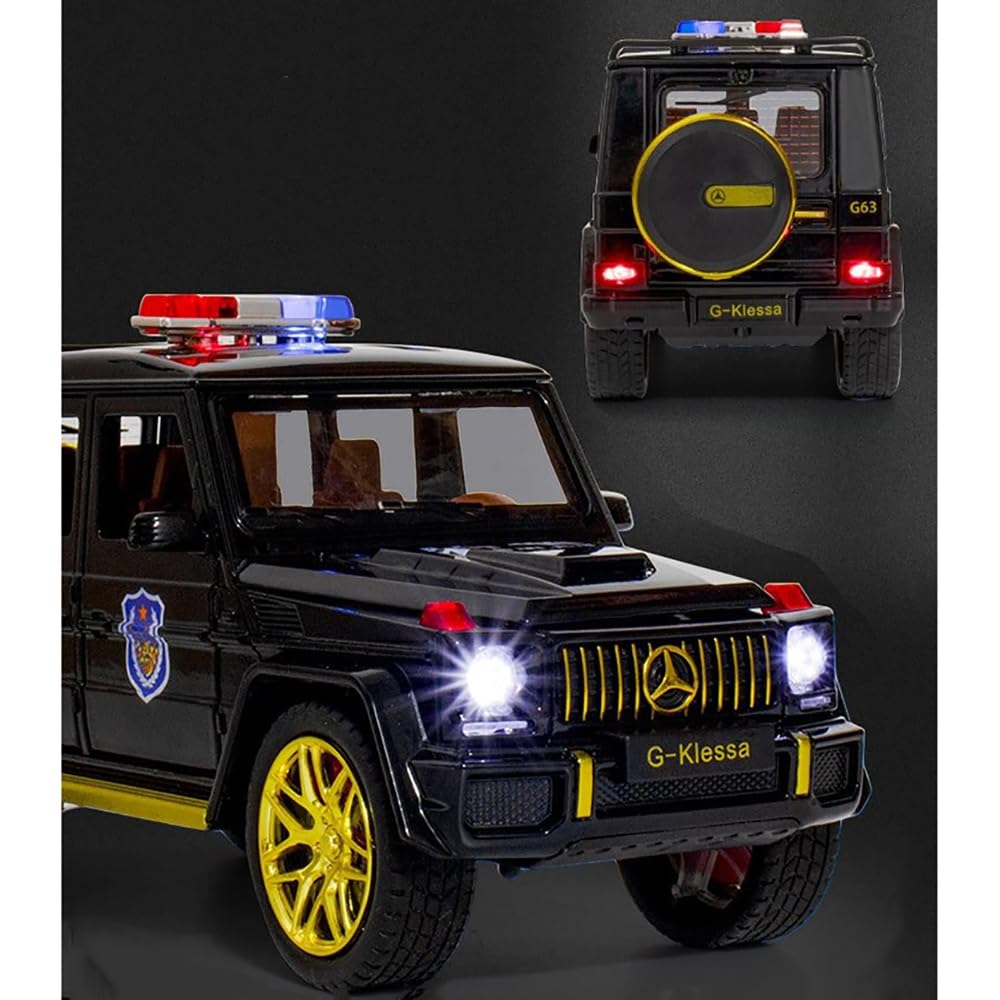 G Wagon Police Jeep 1:24 Diecast Scale Model Car