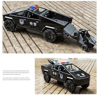 Tesla Cyber Police Truck 1:18 Diecast Scale Model Car