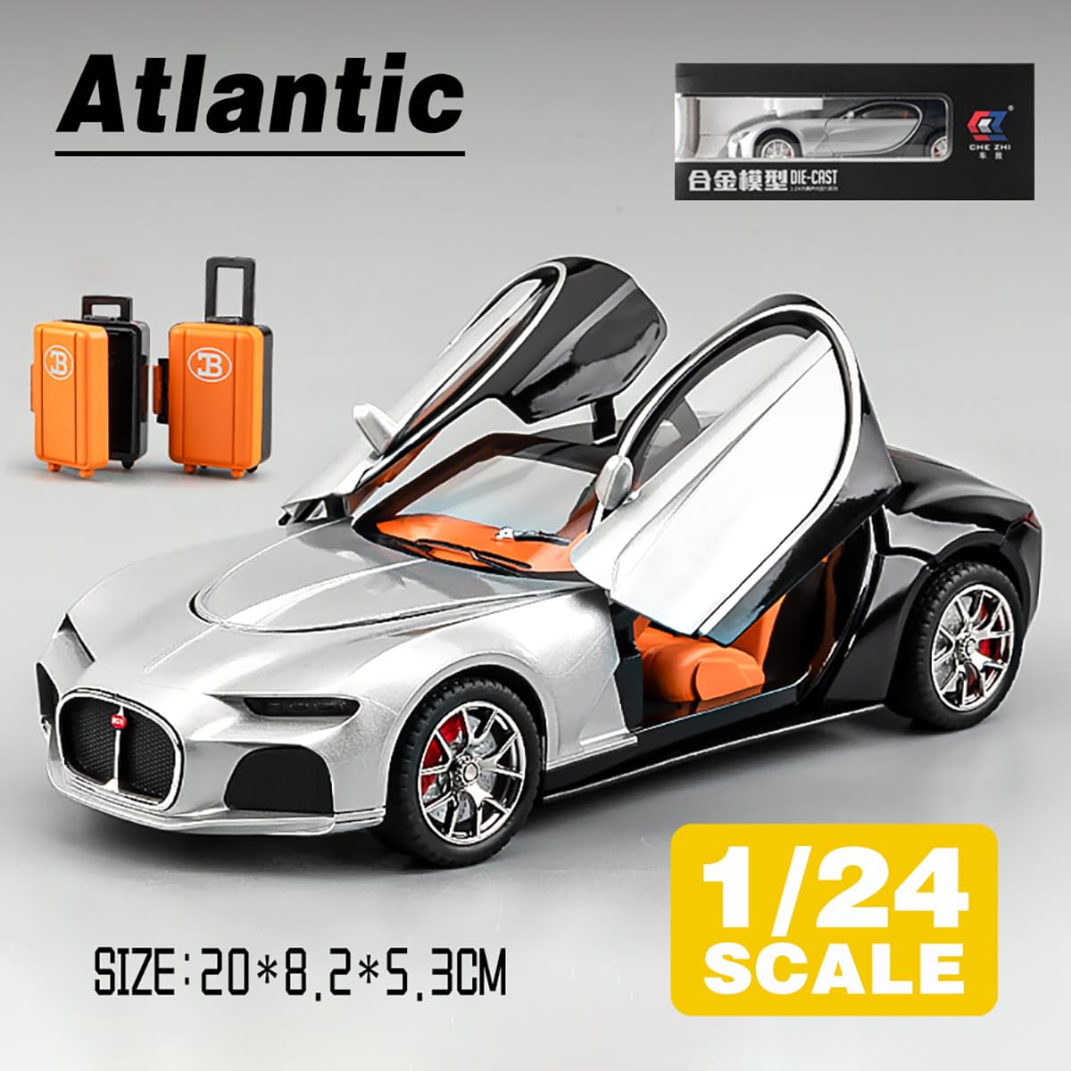 Bugatti Atlantic 1:18 Diecast Scale Model Car - Big Size