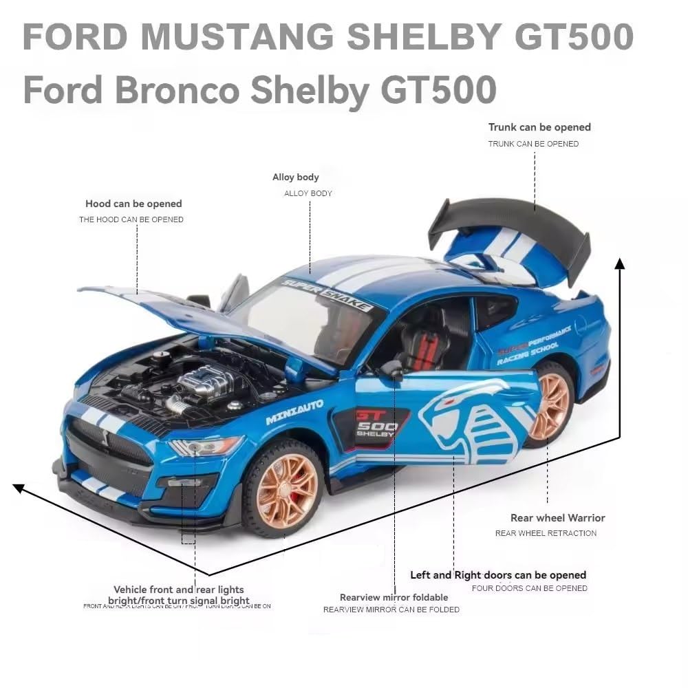 Ford Mustang Shelby GT500 1:24 Diecast Scale Model Car