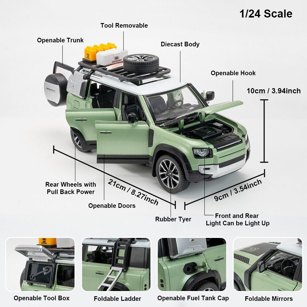 Land Rover Defender 110 1:18 Diecast Scale Model car - Big Size
