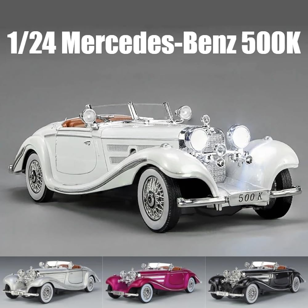 1936 Mercedes Benz 500K Vintage 1:24 Diecast Scale Model Car