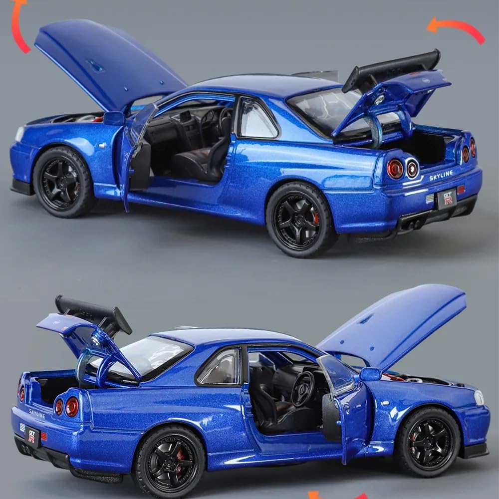 Nissan Skyline GT-R R34 1:18 Diecast Scale Model Car