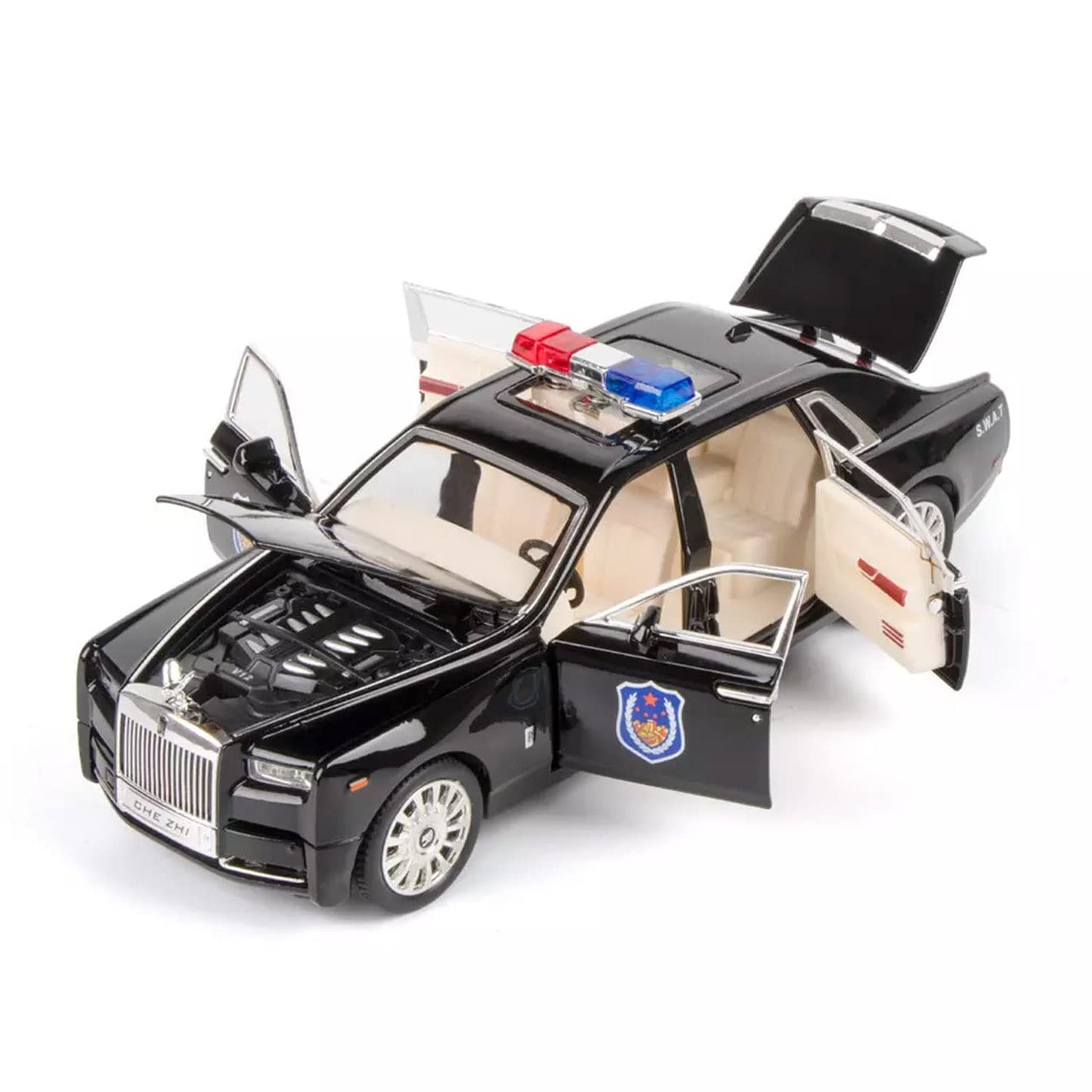 Rolls-royce Phantom Police 1:18 Diecast Scale Model Car