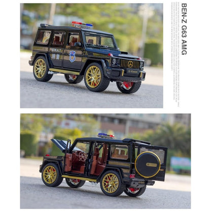 G Wagon Police Jeep 1:24 Diecast Scale Model Car