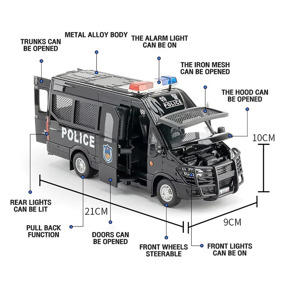 Iveco Police Van 1:18 Diecast Scale Model