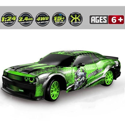 Ghost Arrive Green Edition with Drift Remote & Accessories Car 1:24 Scale