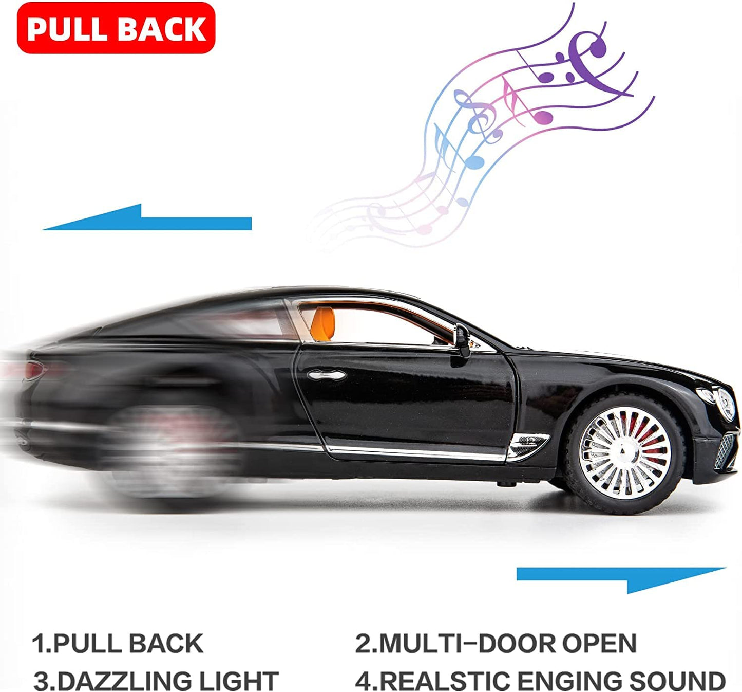 Bentley Continental Gt 1:18 Diecast Scale Model Car - Big Size