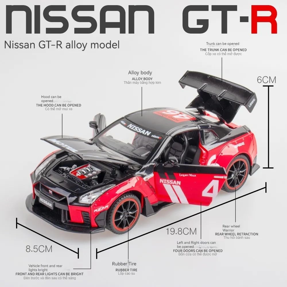 Nissan GT-R R35 1:18 Diecast Scale Model Car - Big Size