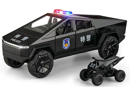 Tesla Cyber Police Truck 1:18 Diecast Scale Model Car