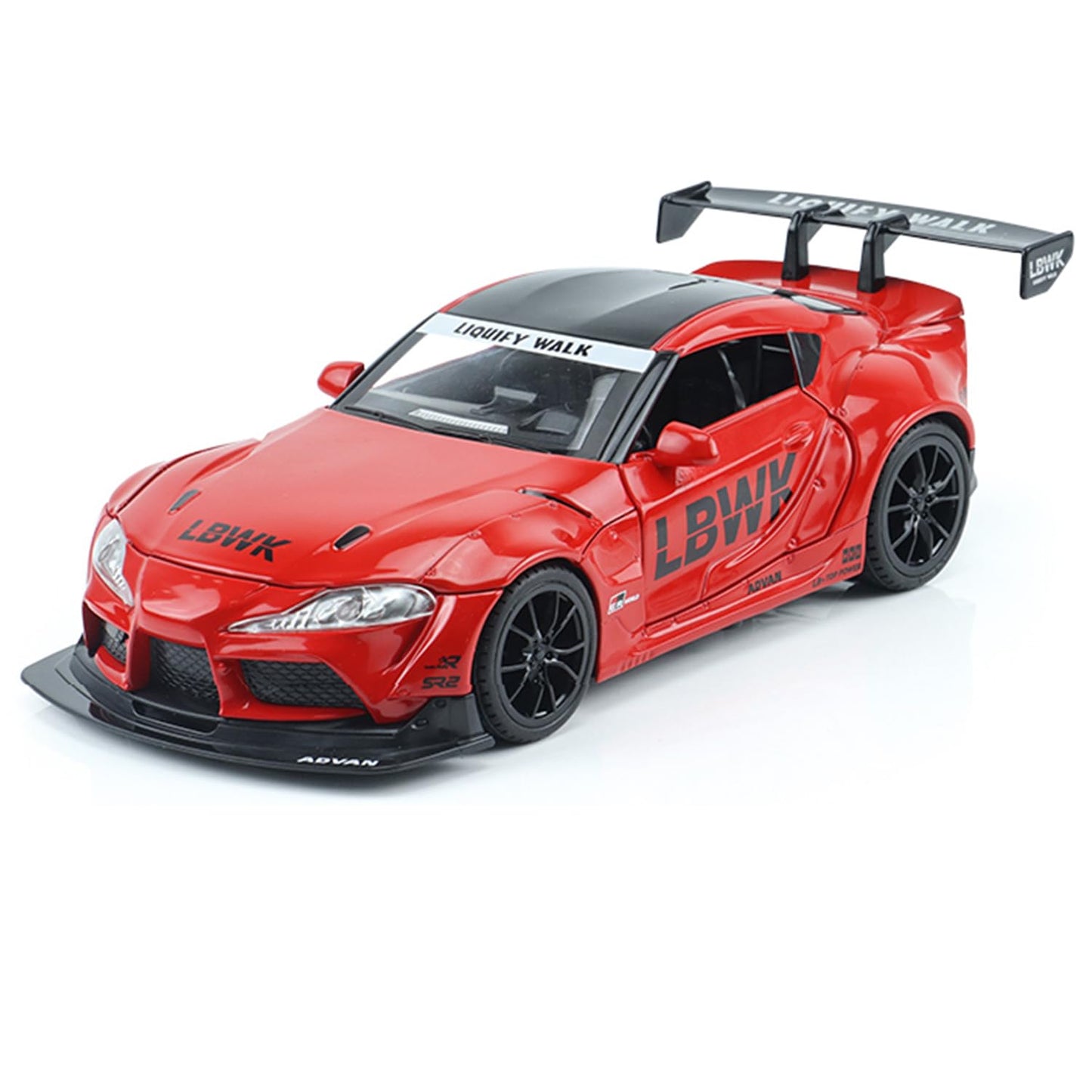 Toyota Supra Gr Lbwk 1:18 Diecast Scale Model Car - Big Size