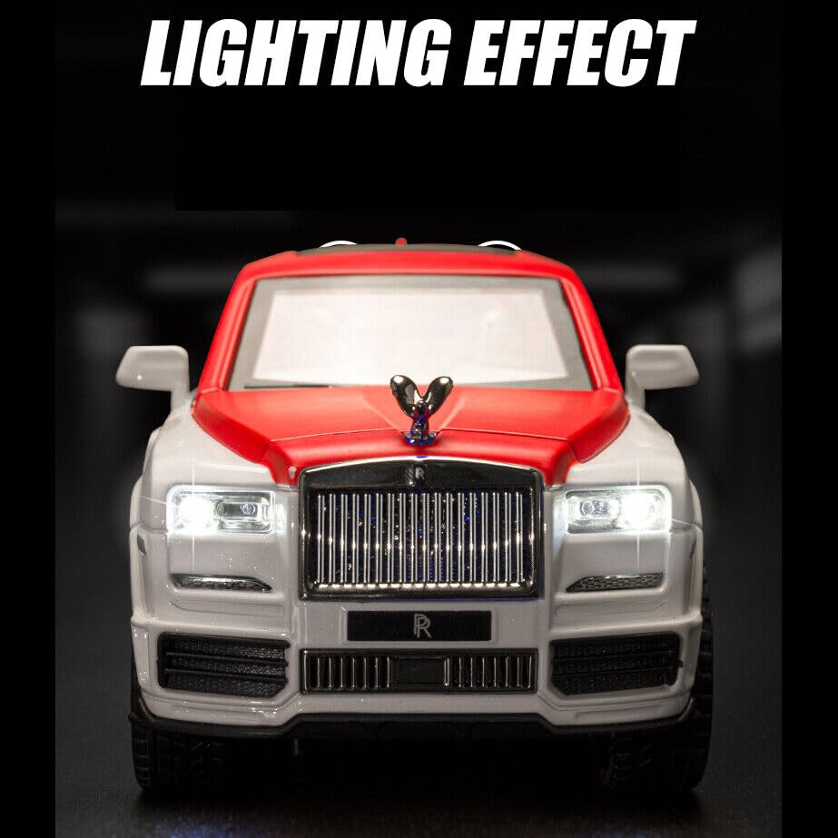 Rolls Royce Cullinan White-Red 1:18 Diecast Scale Model Car