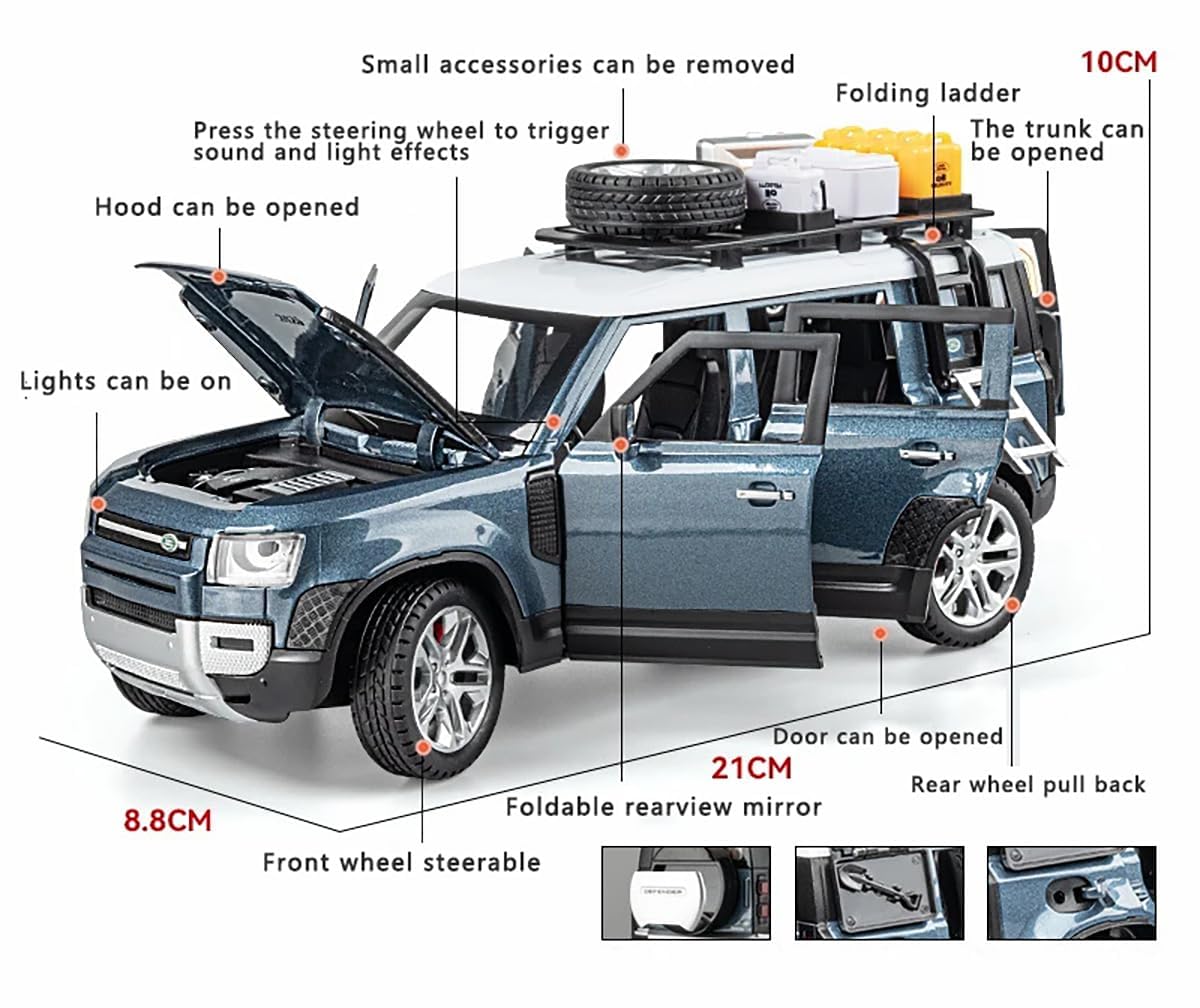 Land Rover Defender 110 1:18 Diecast Scale Model car - Big Size