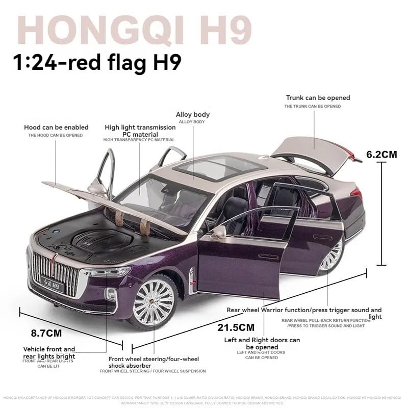 Hongqi H9 1:18 Diecast Scale Model Car