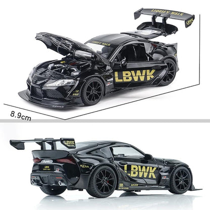 Toyota Supra Gr Lbwk 1:18 Diecast Scale Model Car - Big Size