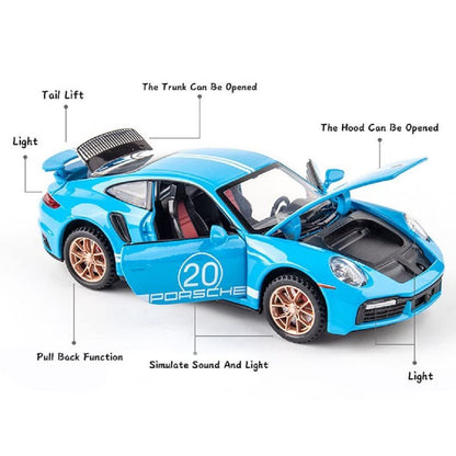 Porsche 911 Turbo S sports car 1:18 Diecast Scale Car