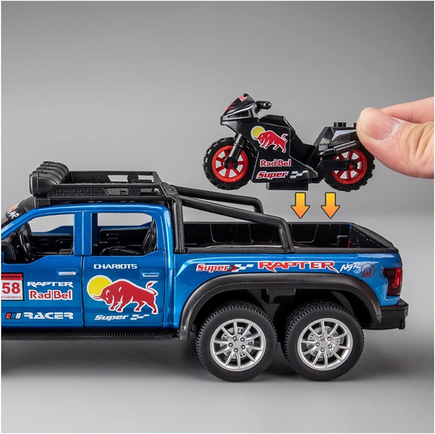 Ford Raptor Red Bull F150 1:18 Diecast Scale Model Car