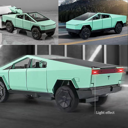 Tesla Cyber Truck Pick-up Trailer Camper 1:18 Diecast Scale Model Car