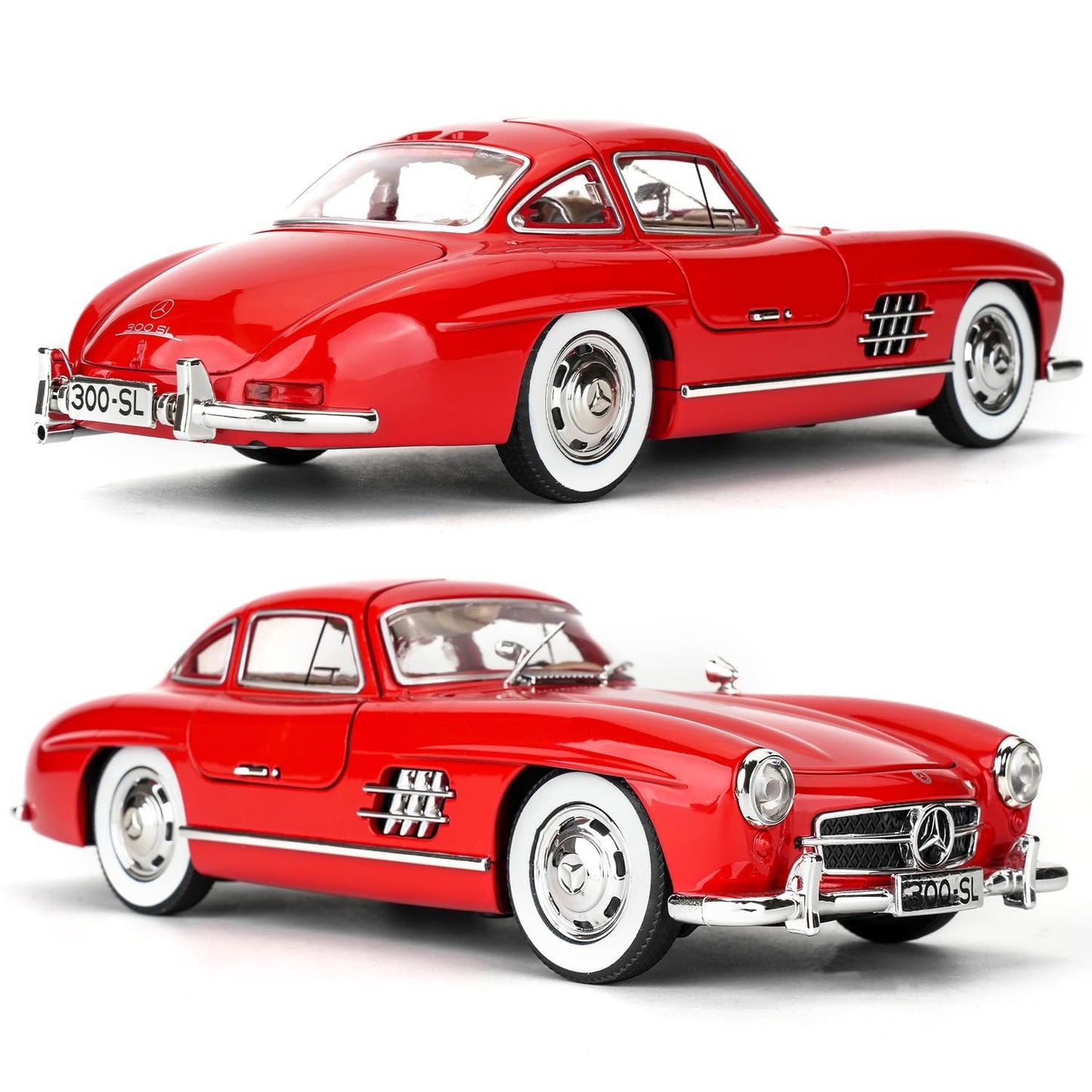 1954 Mercedes-Benz 300SL Vintage 1:18 Diecast Scale Model Car - Big Size