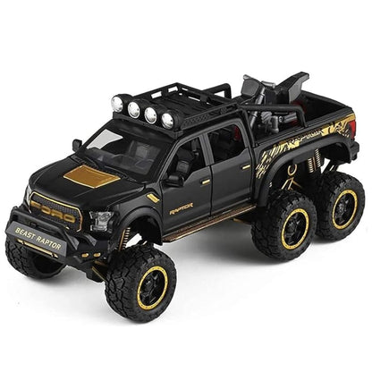 Ford F-150 Raptor 6X6 pickup truck 1:18 Diecast Scale Model