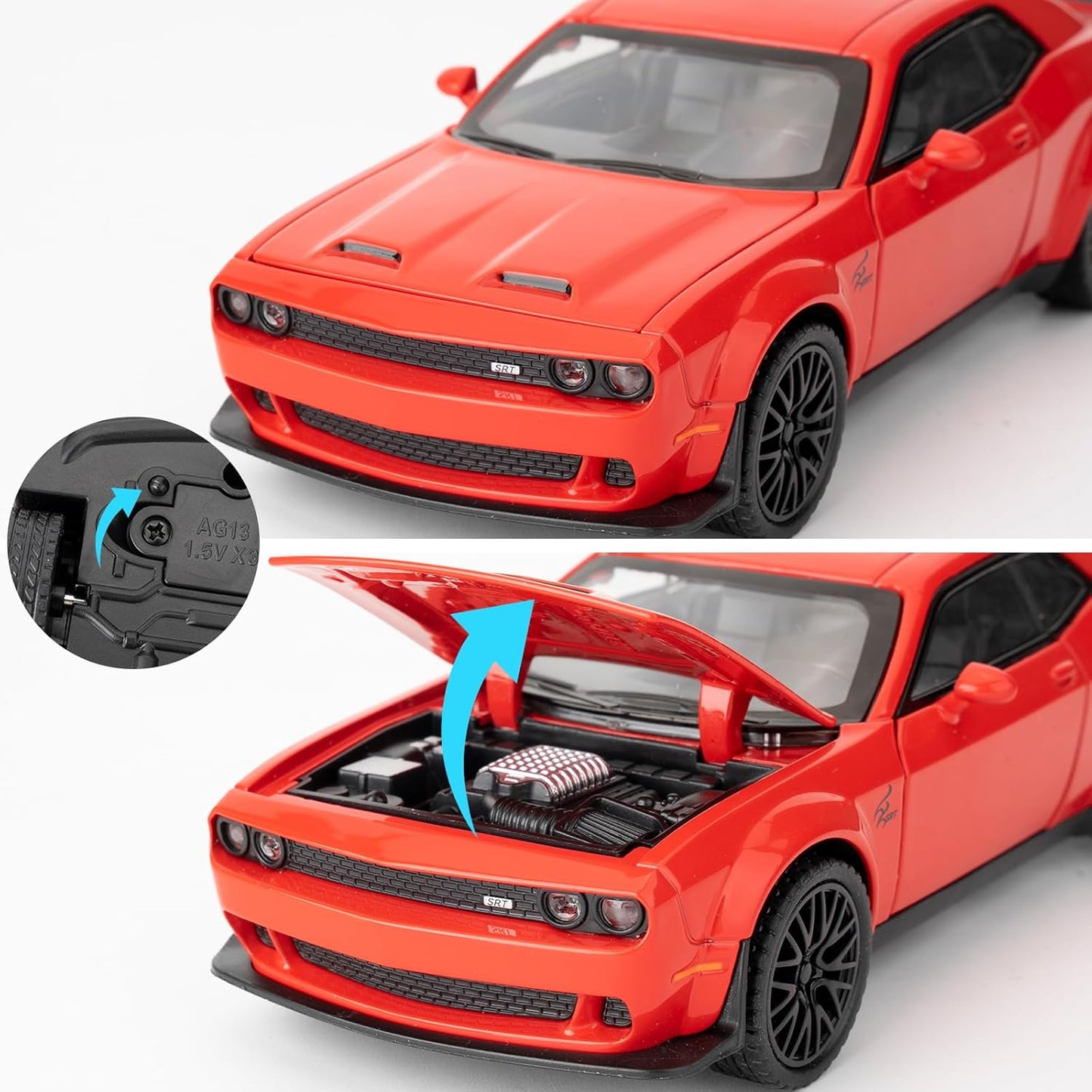 Dodge Challenger SRT Hellcat 1:18 Diecast Scale Model Car - Big Size