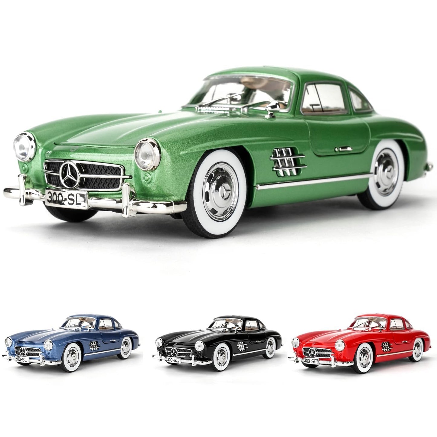 1954 Mercedes-Benz 300SL Vintage 1:18 Diecast Scale Model Car - Big Size