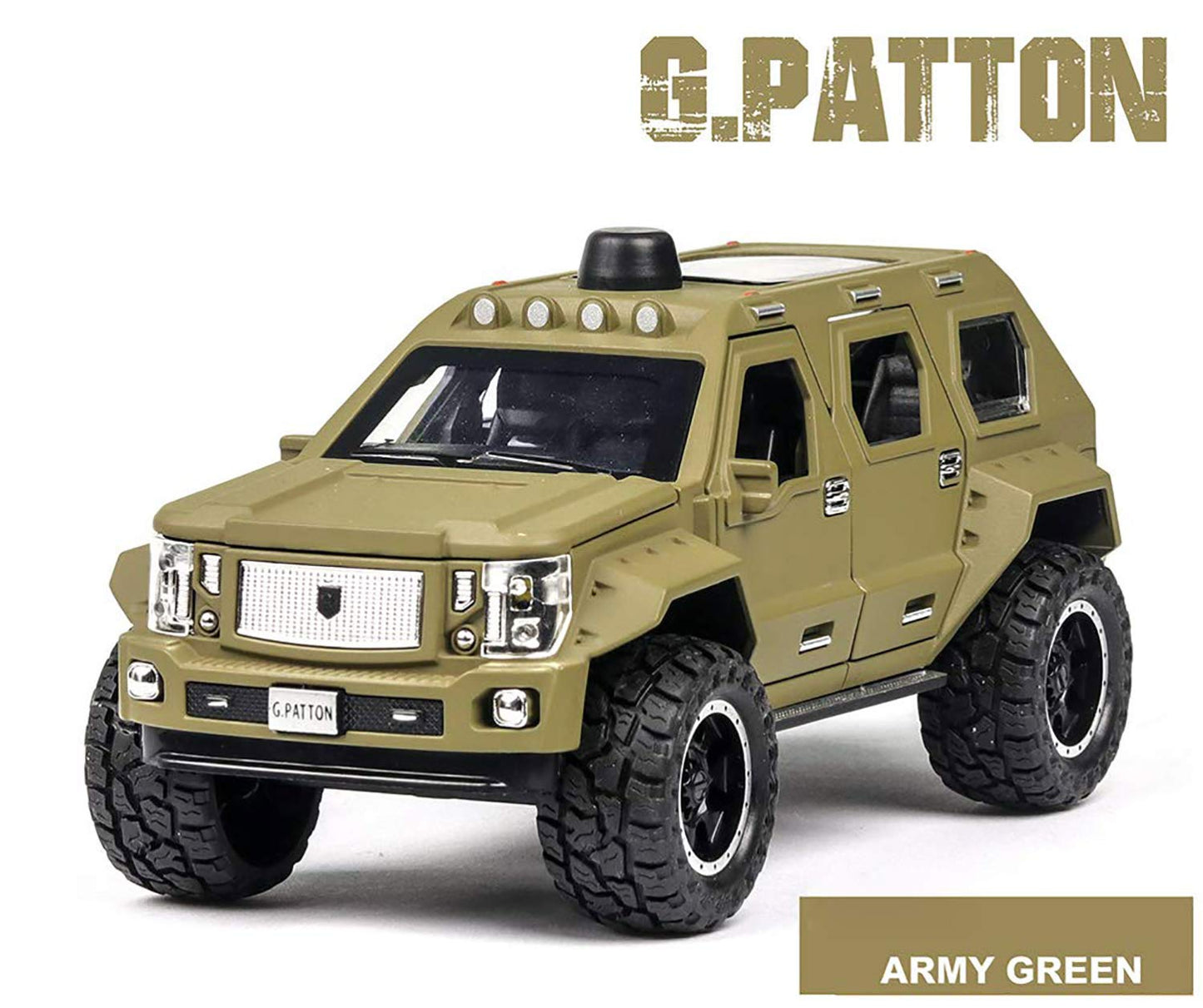 G-Patton Military Metal Toy Car 1:24 Diecast Scale Model
