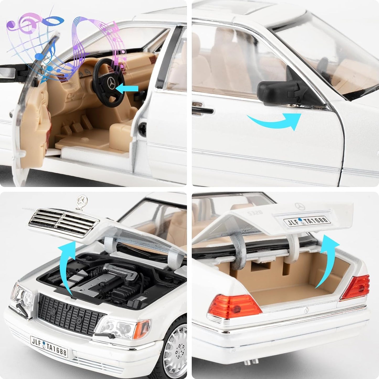 Mercedes-Benz W140 S-Class 1:24 Diecast Scale Model Car